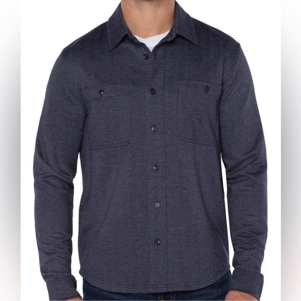 Liverpool Men's Jacquard Button Down Shirt Size Small NWT
